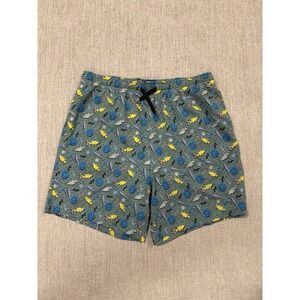 Burlebo Swim Shorts Trunks Mens Large "Find Your Wild" Retro Print Green